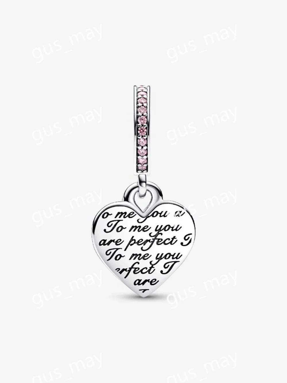 Pandora Two-tone Infinity Heart Double Dangle Charm
